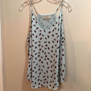 LOFT Spaghetti strap sleeveless blouse with strap flaw